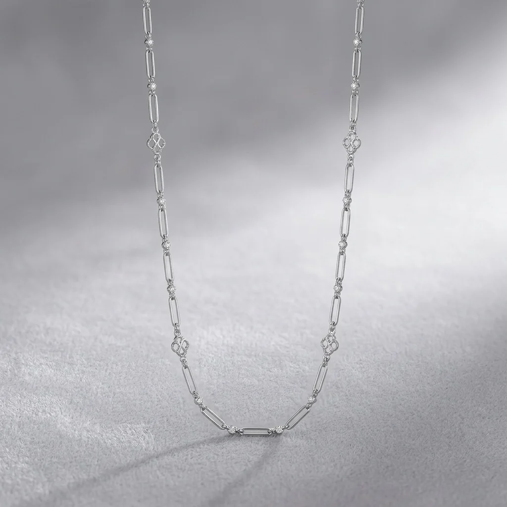 Ornamental Diamonds By The Yard Handmade 18K White Gold