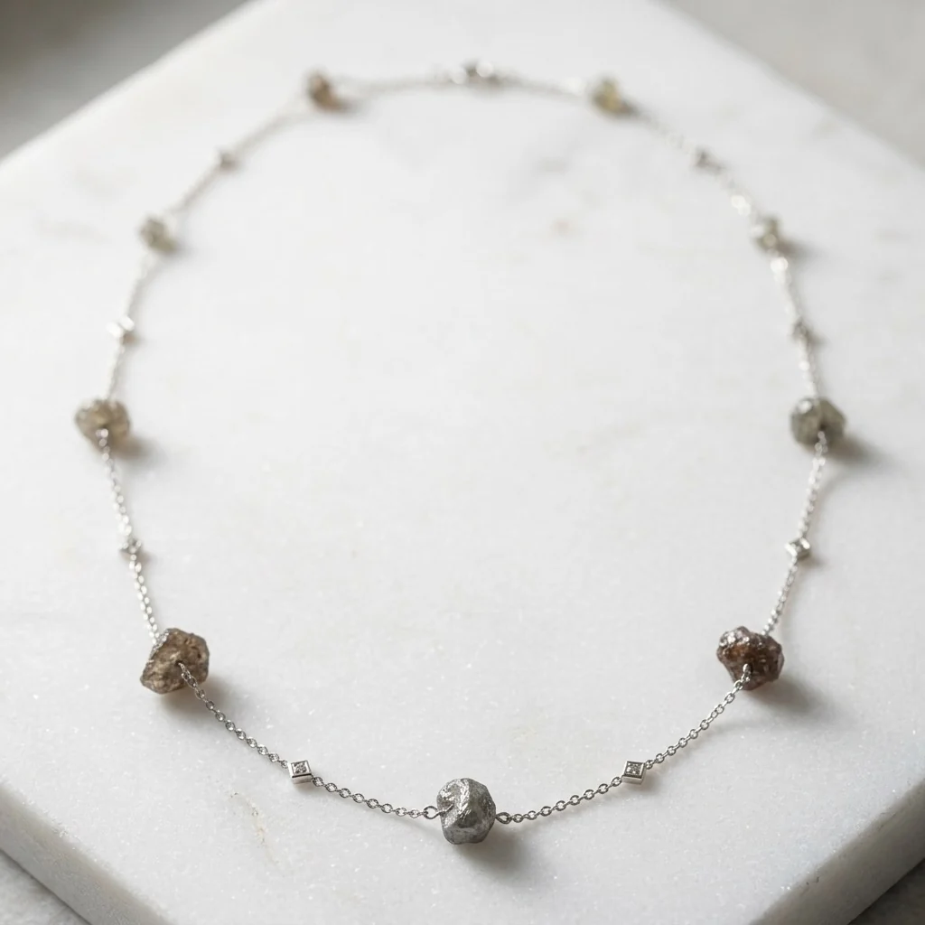 Rough Diamonds By The Yard Necklace 18K