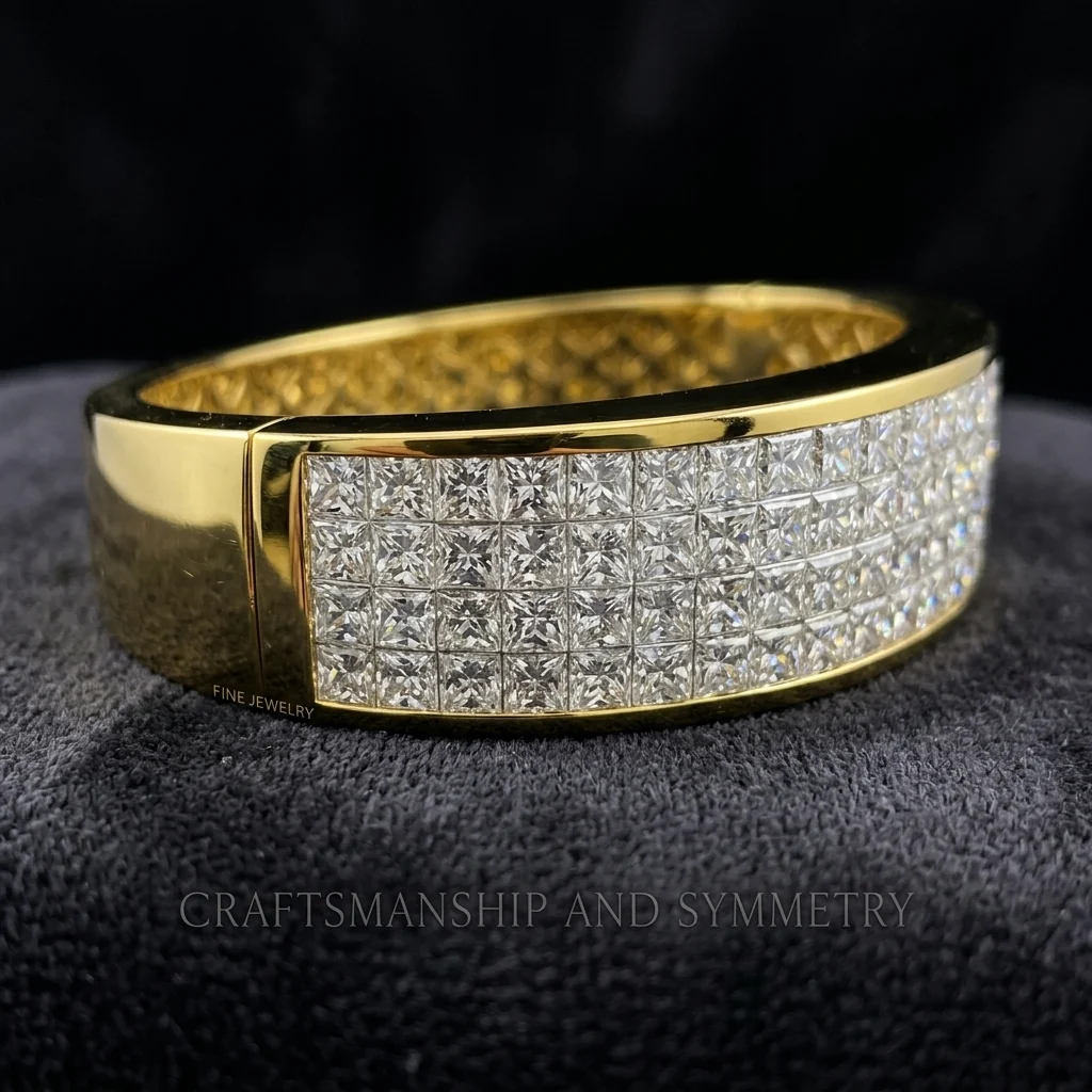 Invisible Set Diamond Bangle