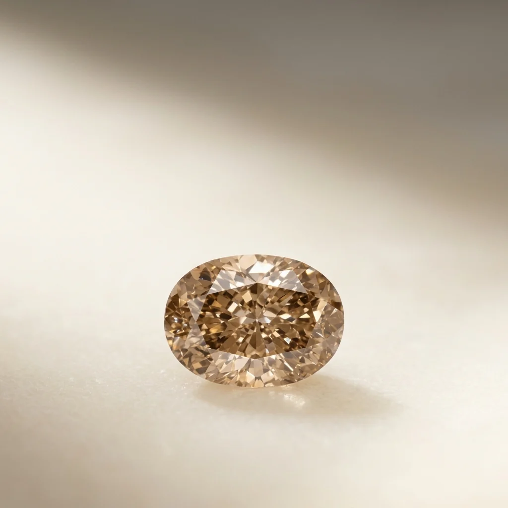 Fancy Yellowish Brown Diamond Oval Cut