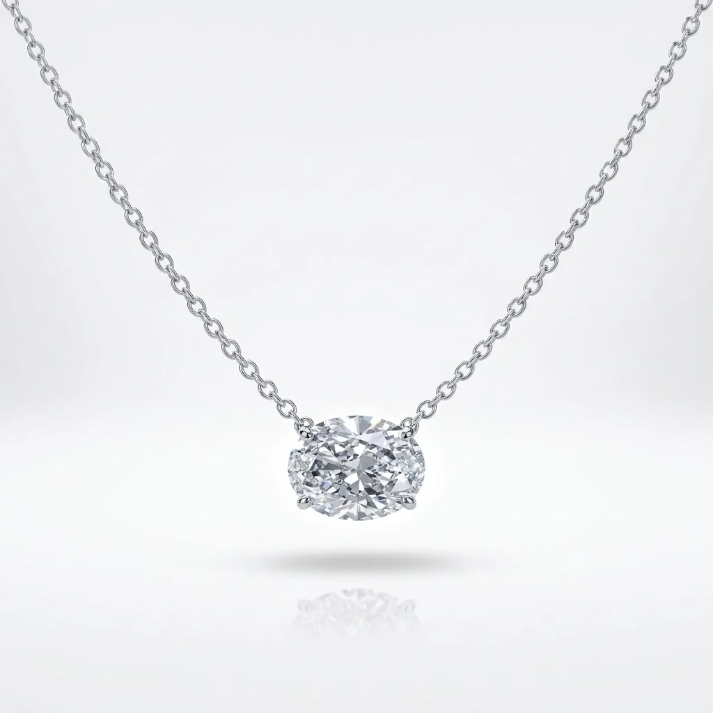 Oval Diamond Necklace · 0.30 Carat